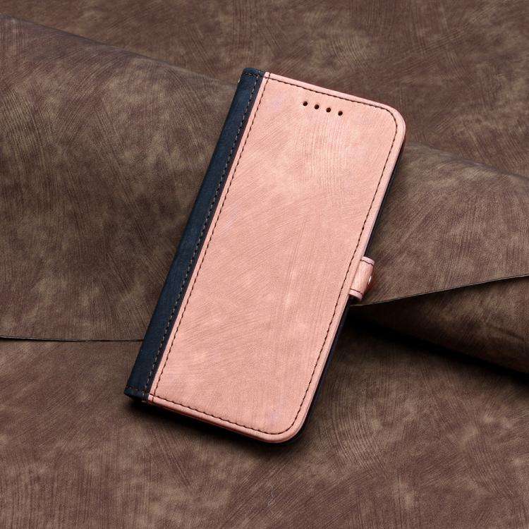 For Infinix Note 50 4G / Note 50 Pro 4G Side Buckle Double Fold Hand Strap Leather Phone Case(Pink)