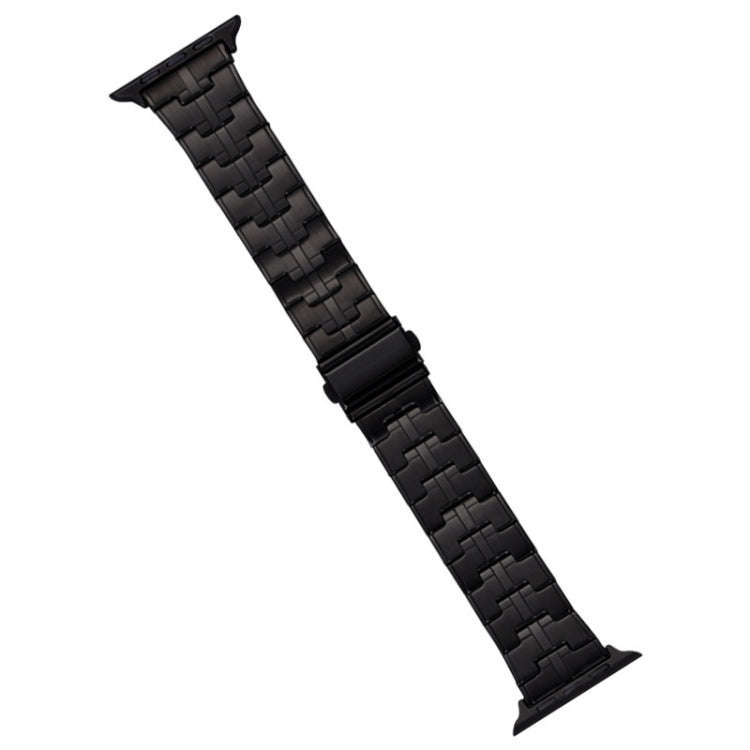 For Apple Watch Series 7 41mm Stainless Steel Watch Band(Black)