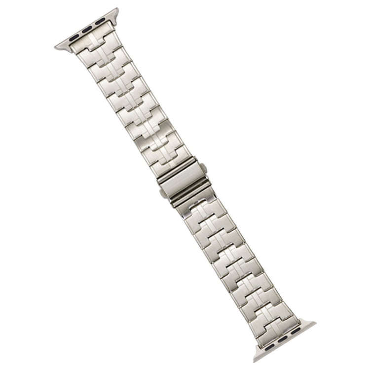 For Apple Watch Series 7 41mm Stainless Steel Watch Band(Starlight)
