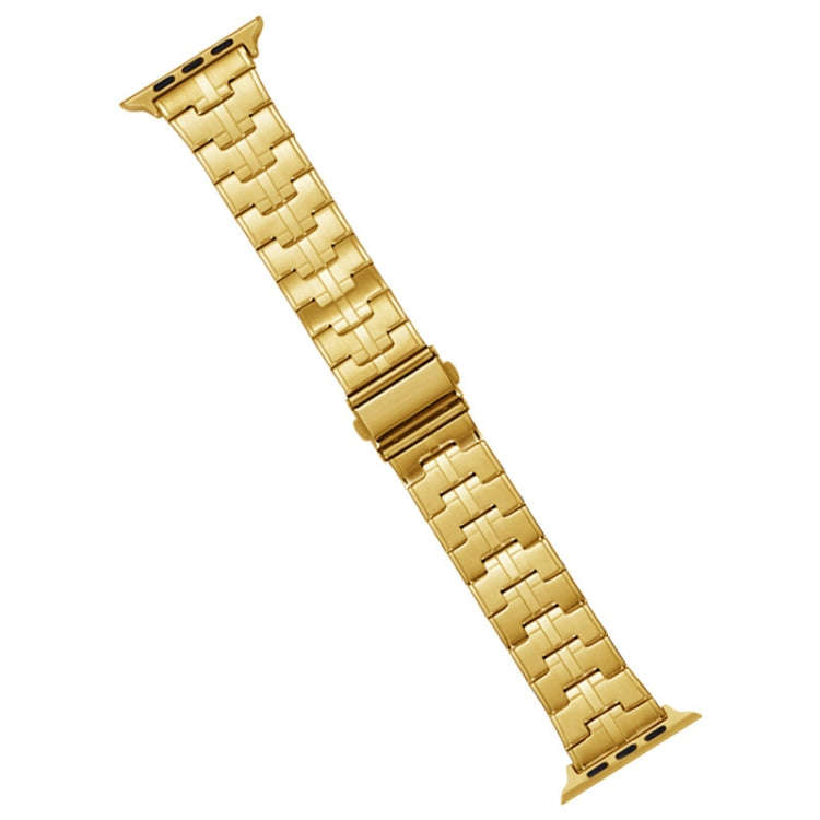 For Apple Watch SE 40mm Stainless Steel Watch Band(Gold)