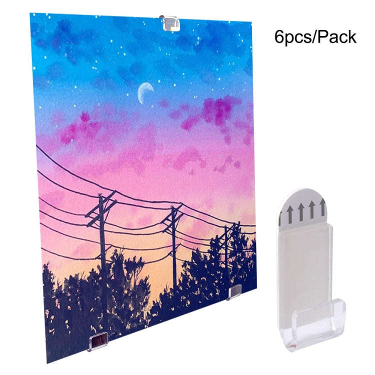 18pcs Wall Mounted Acrylic No-Punch Record Display Stand