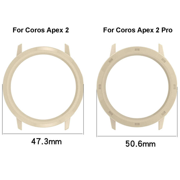For Coros Apex 2 Pro Half Coverage Hollow PC Watch Protective Case(Black)
