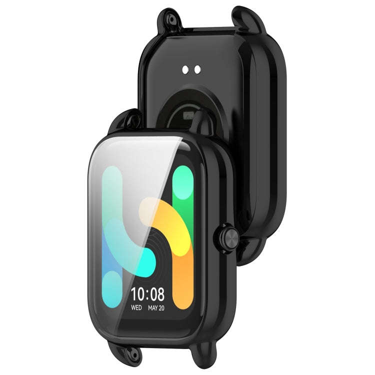 For Xiaomi HayLou RS4 Plus LS11 / LS12 Full Coverage TPU Electroplated Watch Protective Case(Black)