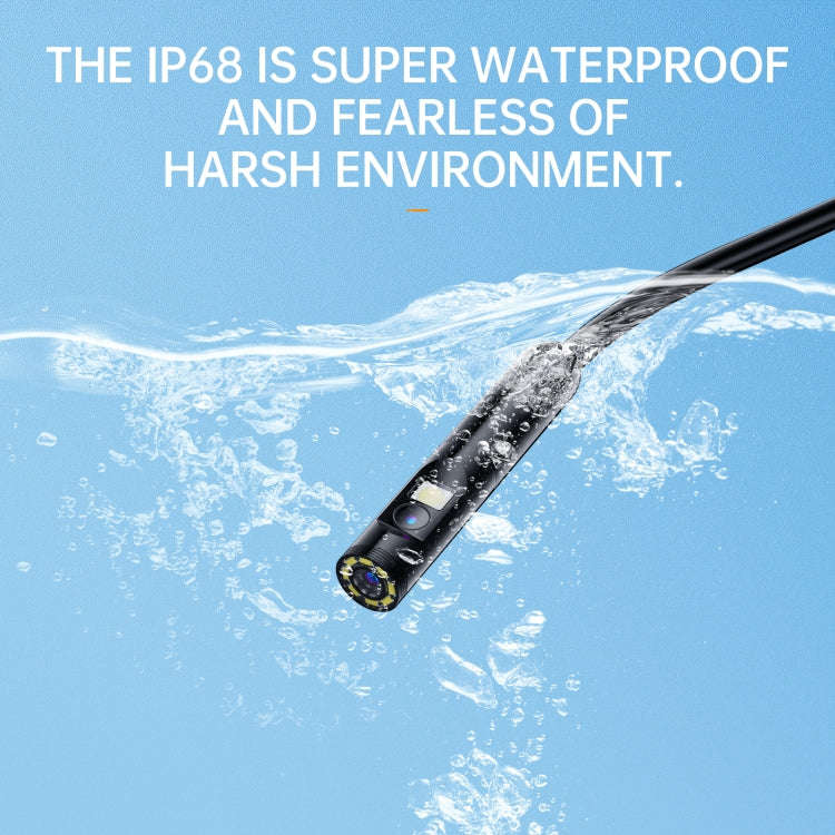 AN112 8mm Double Lenses HD Industry Endoscope Type-C + Micro USB + 8 Pin Connection, Length:10m H...