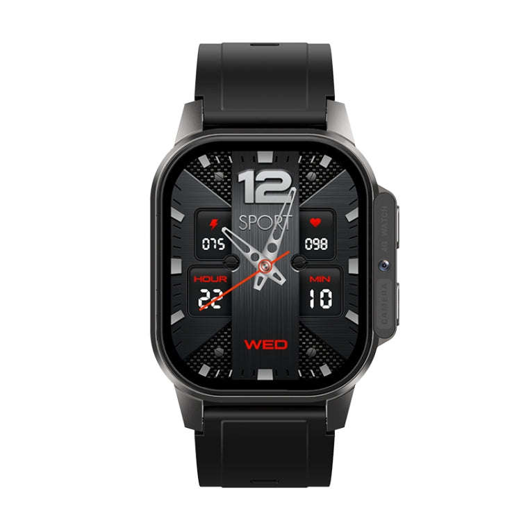 DM62 2.13 inch AMOLED Square Screen Smart Watch Android 8.1, Specification:2GB+16GB(Black)