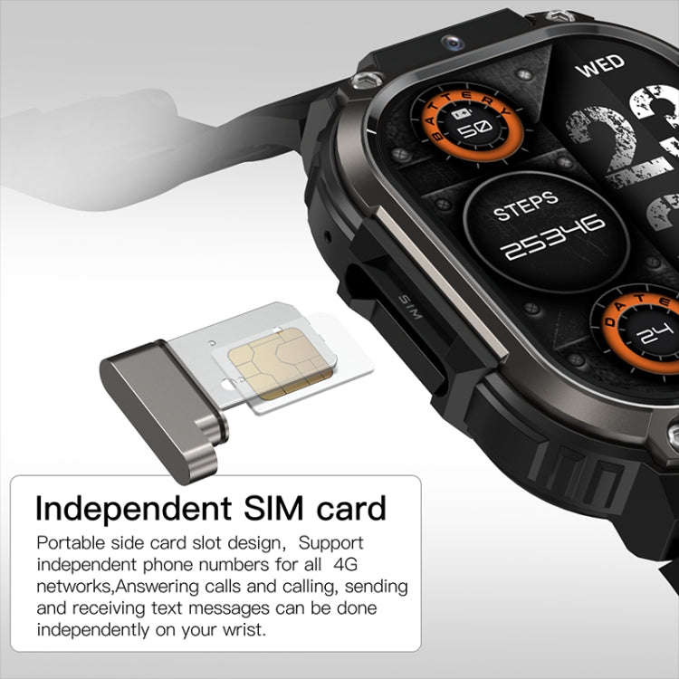 LEMFO DM63 2.13 inch AMOLED Square Screen Smart Watch Android 8.1, Specification:2GB+16GB(Black)