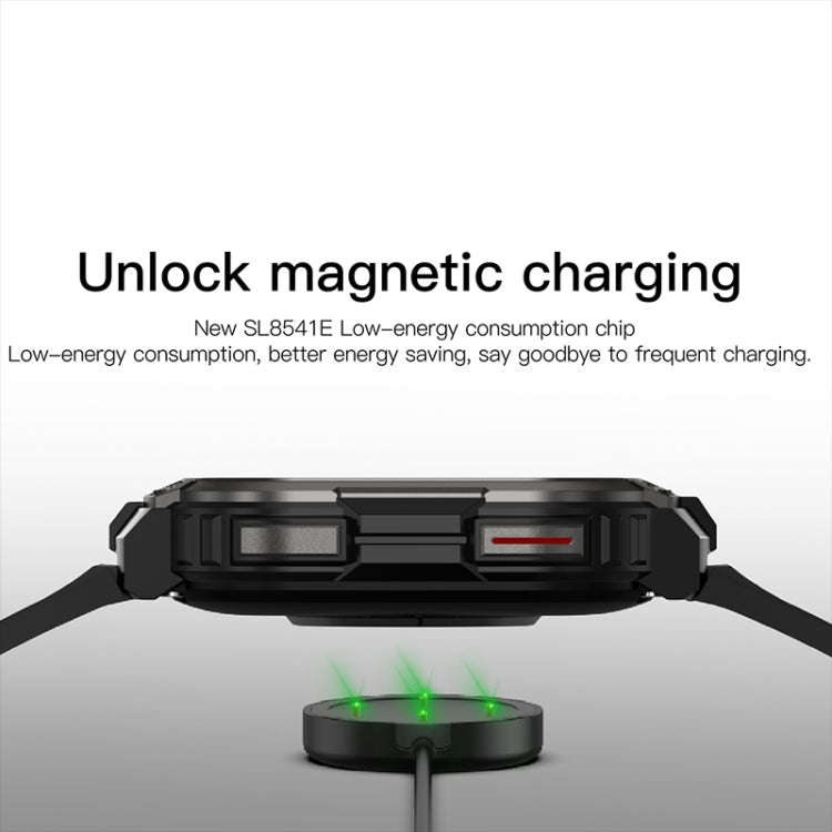 LEMFO DM63 2.13 inch AMOLED Square Screen Smart Watch Android 8.1, Specification:2GB+16GB(Black)