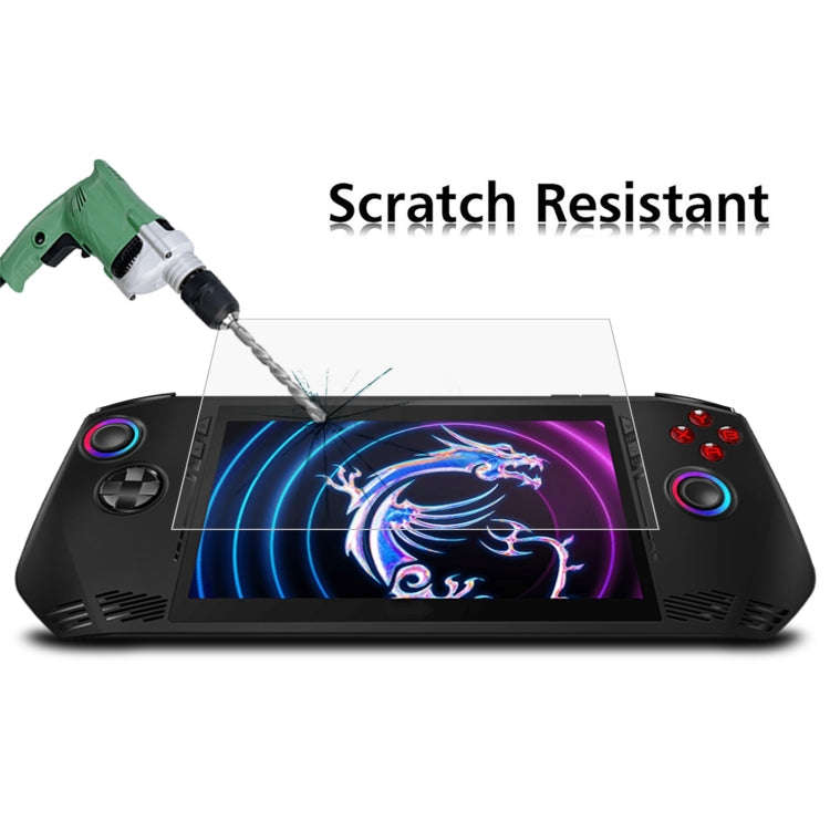 For MSI Claw A1M 7 inch Game Console 2pcs 9H 0.3mm Explosion-proof Tempered Glass Film