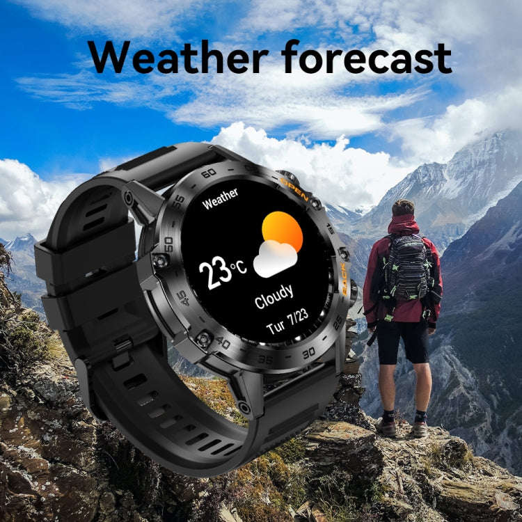 K52 1.39 inch IPS Square Screen Smart Watch Supports Bluetooth Calls(Black)