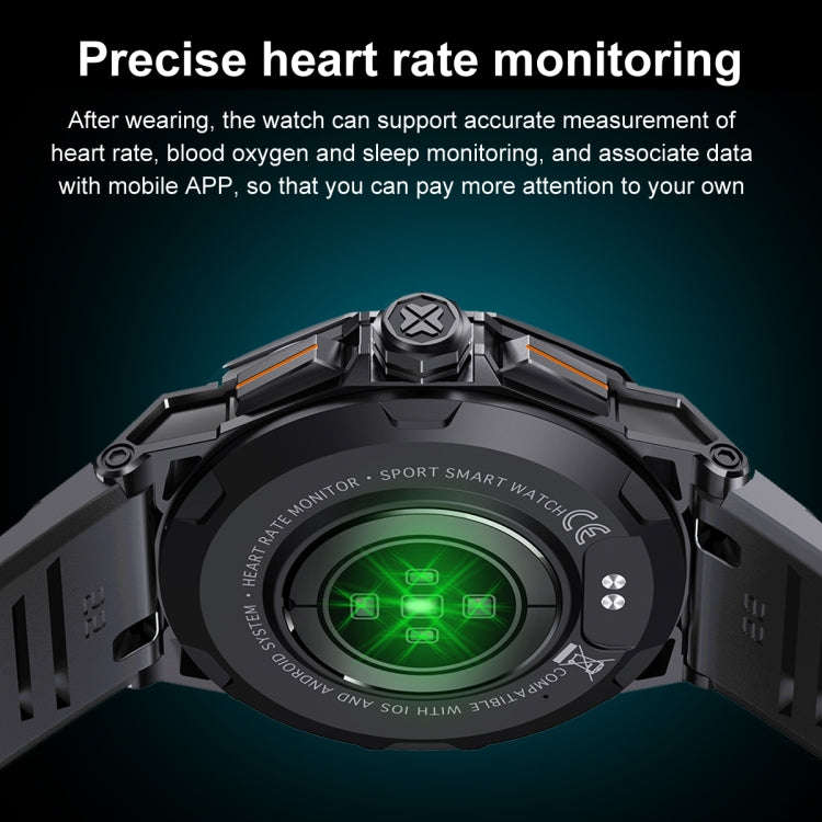 K62 1.43 inch AMOLED Round Screen Smart Watch Supports Bluetooth Calls(Black)