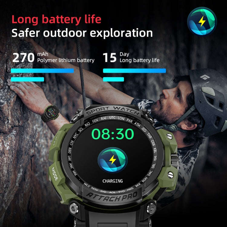 LOKMAT ATTACK Pro 1.32 inch BT5.1 Smart Sport Watch, Support Bluetooth Call / Sleep / Blood Oxyge...