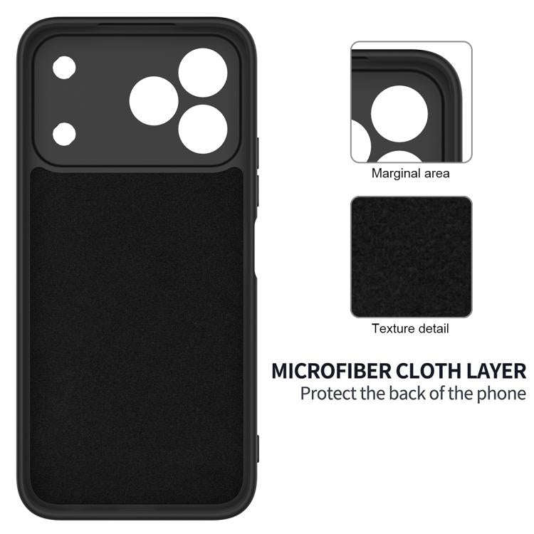 For ZTE Blade V80 Pro 4G Solid Color Liquid Silicone Dropproof Full Coverage Phone Case(Black)