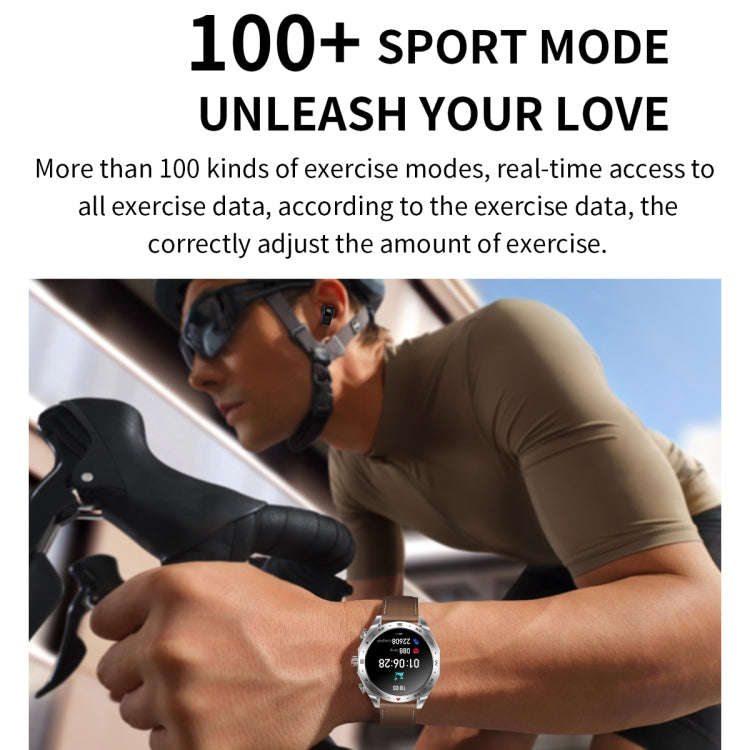 LEMFO T95 1.52 inch IPS Screen 2 in 1 Bluetooth Earphone Smart Watch Support Health Monitoring(Bl...