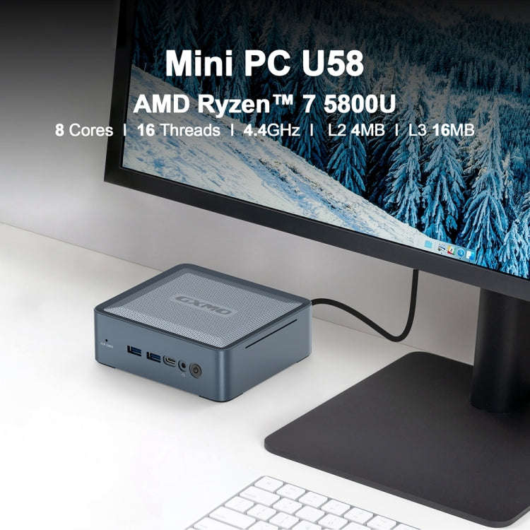 GXMO U58 Windows 11 AMD Ryzen 7-5825U 8 Core Processor Mini Computer, Specification:16GB+512GB