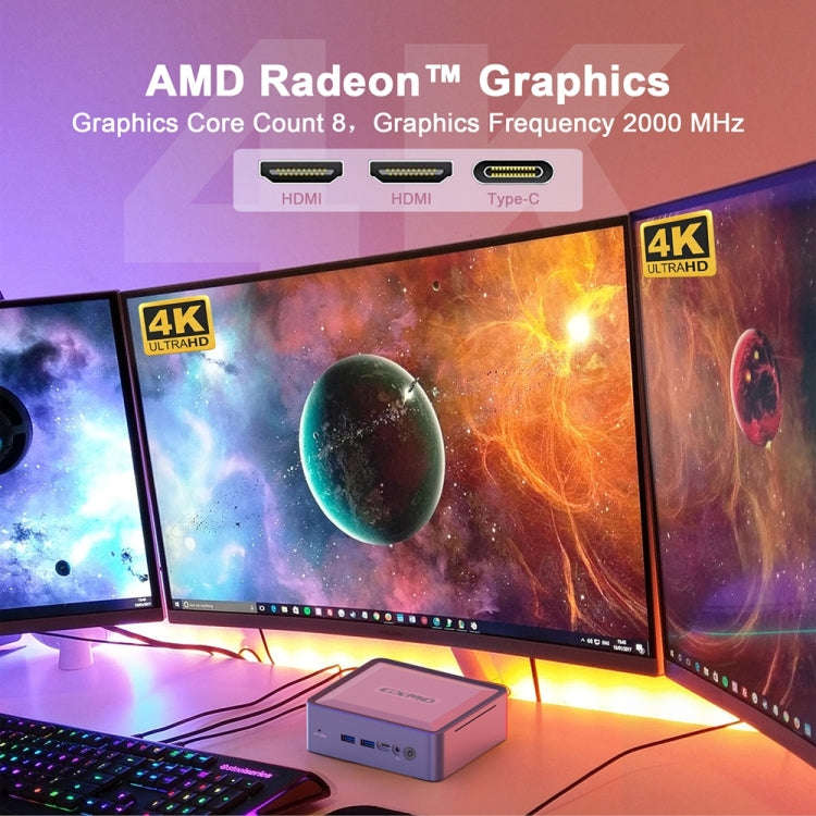 GXMO U58 Windows 11 AMD Ryzen 7-5825U 8 Core Processor Mini Computer, Specification:16GB+512GB