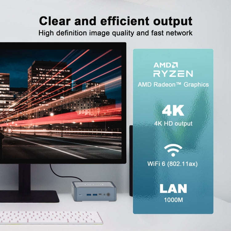 GXMO U58 Windows 11 AMD Ryzen 7-5825U 8 Core Processor Mini Computer, Specification:16GB+512GB