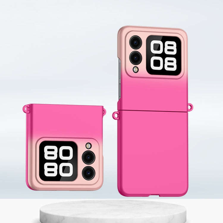 For Huawei Nova Flip Gradient Color Skin Feel PC Full Coverage Shockproof Phone Case(Gradient Ros...