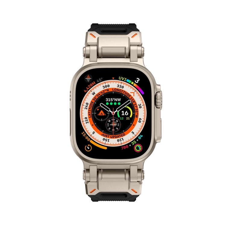For Apple Watch Series 6 44mm Explorer TPU Watch Band(Titanium Black)