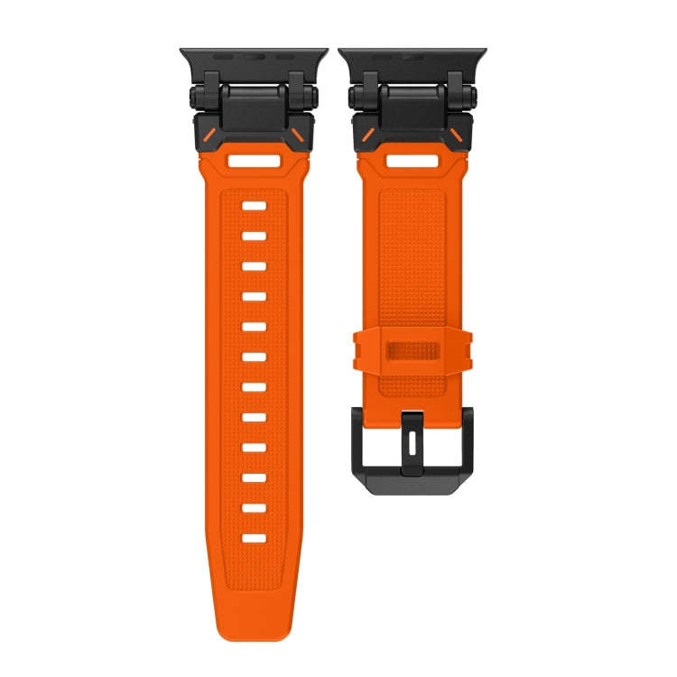 For Apple Watch Series 3 42mm Explorer TPU Watch Band(Black Orange)