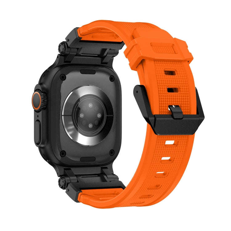 For Apple Watch Series 3 42mm Explorer TPU Watch Band(Black Orange)