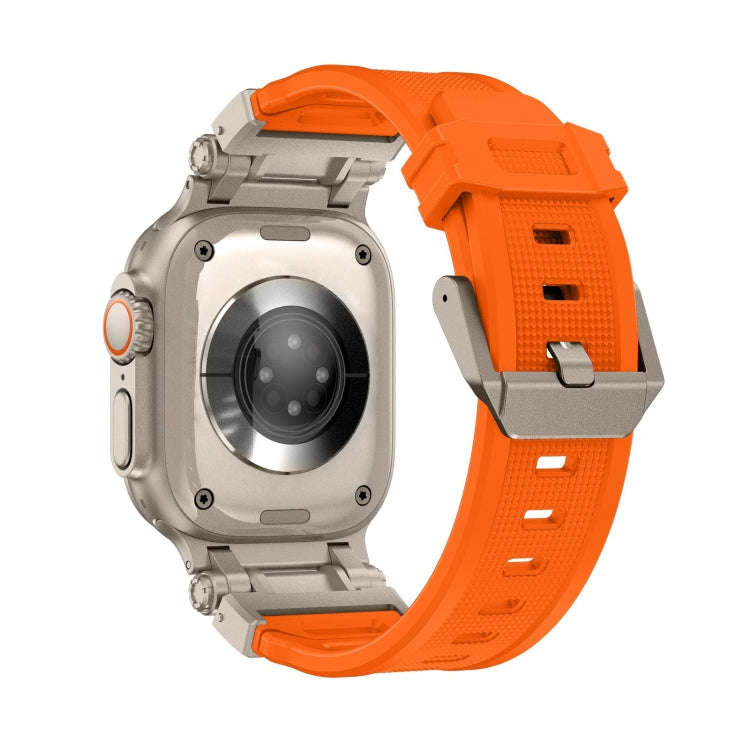 For Apple Watch Series 3 42mm Explorer TPU Watch Band(Titanium Orange)