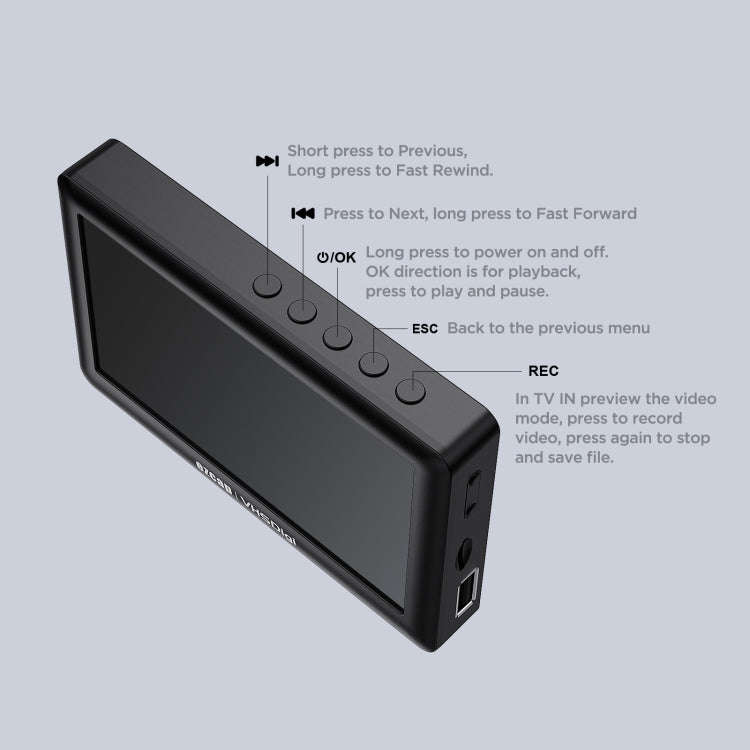Ezcap 180 VHSDigi 4.3 inch Screen Video Capture Recording Box(Black)