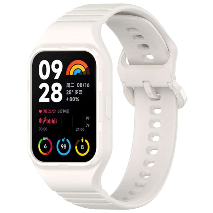 For Xiaomi Mi Band 8 Pro Solid Color Integrated TPU Watch Band(Starlight)