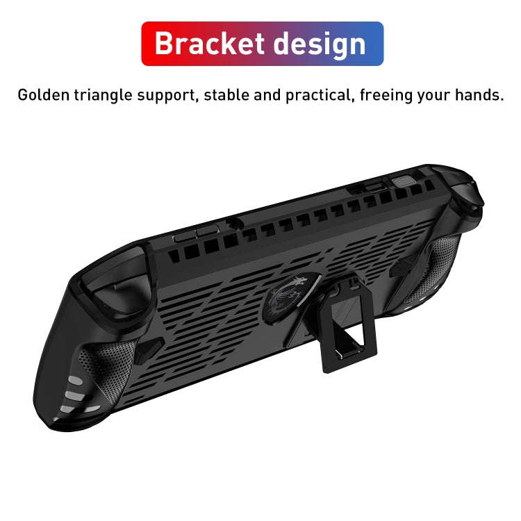 For MSI Claw TPU Game Console Protective Case with Stand(Black)