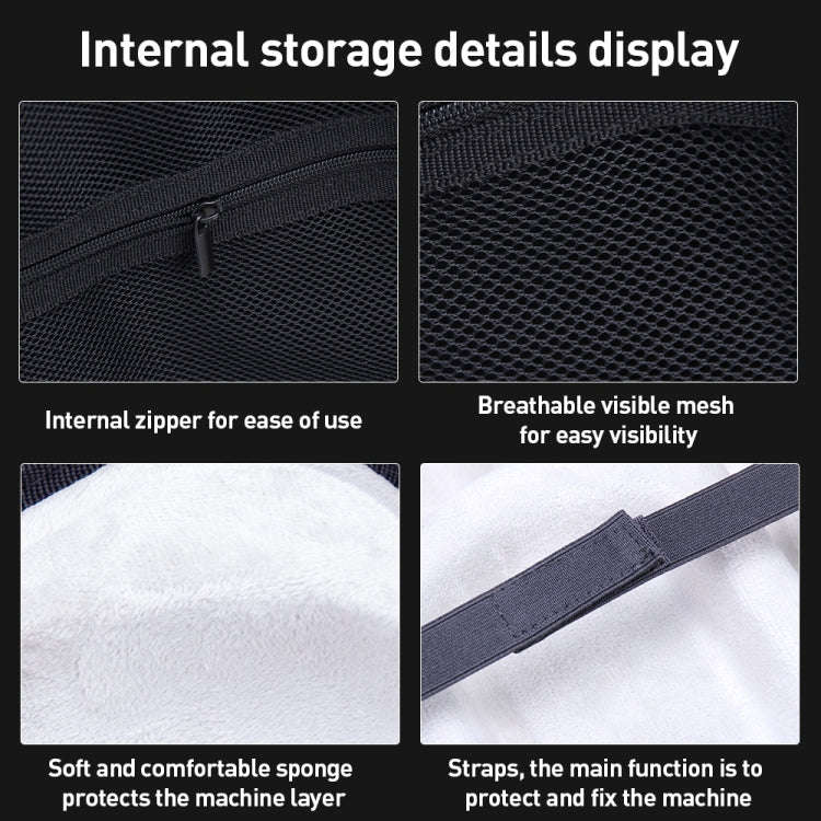 For Apple Vision Pro EVA Cloth Velvet Handle Waterproof Host Storage Bag(Black)