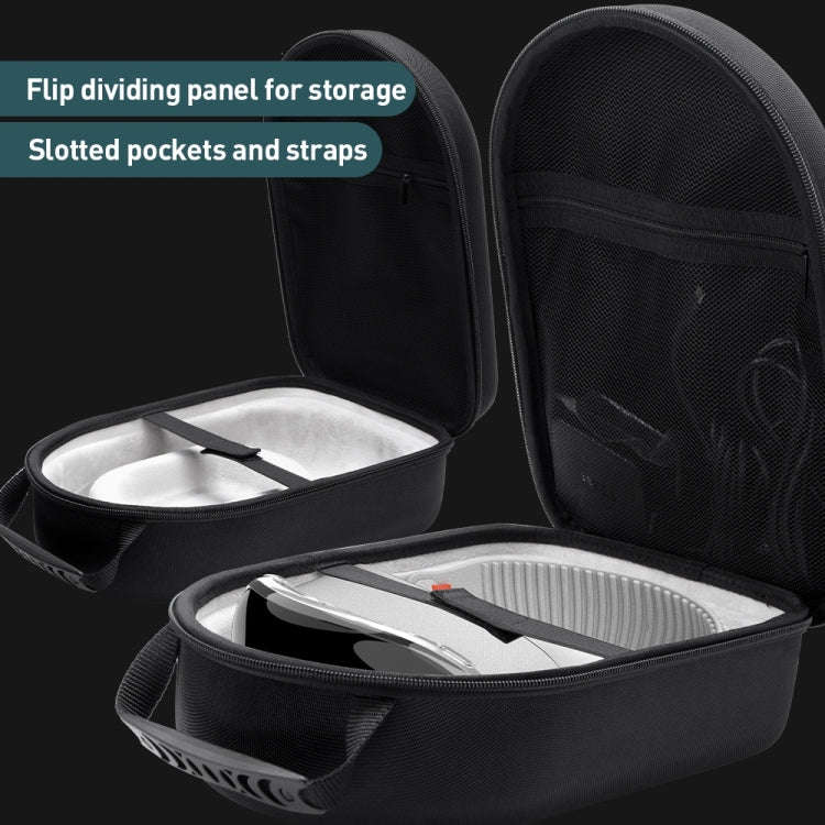 For Apple Vision Pro EVA Cloth Velvet Handle Waterproof Host Storage Bag(Black)