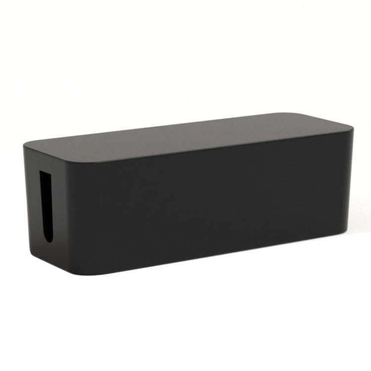 Wire Organizer Storage Box Power Strip Socket Junction Box, Size:Large(Black)