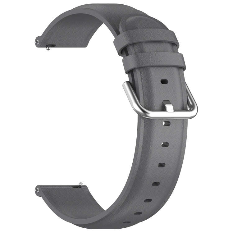 For Nothing CMF Watch Pro / Watch Pro 2 22mm Round Tail Genuine Leather Watch Band(Grey)