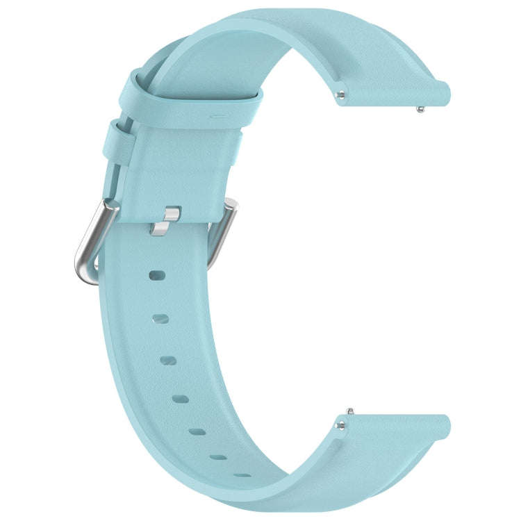 For Nothing CMF Watch Pro / Watch Pro 2 22mm Round Tail Genuine Leather Watch Band(Light Blue)