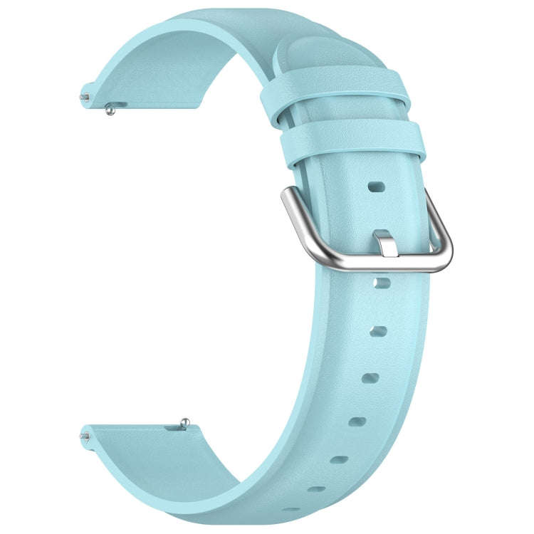 For Nothing CMF Watch Pro / Watch Pro 2 22mm Round Tail Genuine Leather Watch Band(Light Blue)