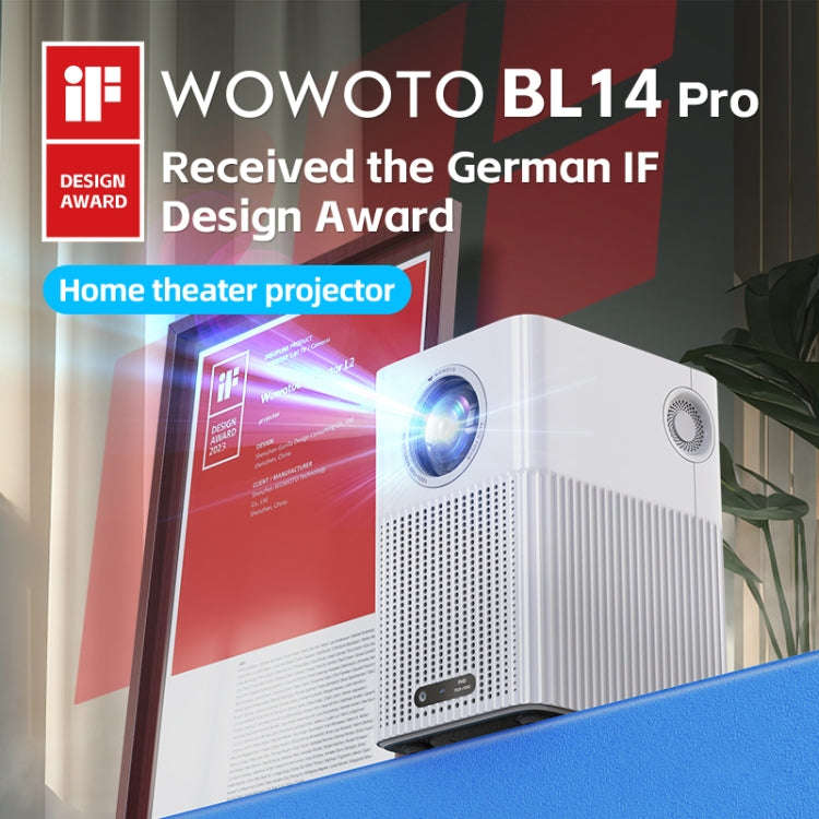 WOWOTO BL14Pro 4.41 inch LCD Display 1080P HD Smart Projector(EU Plug)