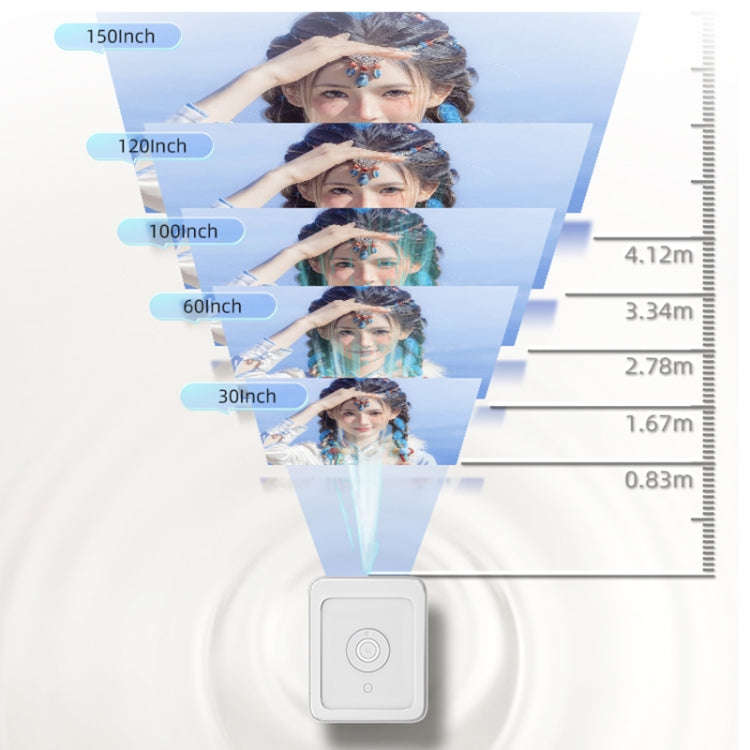 WOWOTO BL14Pro 4.41 inch LCD Display 1080P HD Smart Projector(EU Plug)
