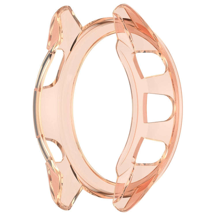 For Garmin Forerunner 165 / 165 Music Half Pack Hollow TPU Watch Protective Case(Transparent Pink)