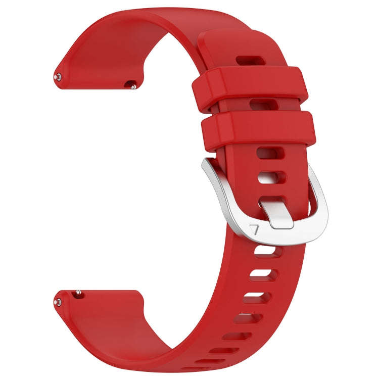 For Xiaomi Watch 2 Liquid Glossy Silver Buckle Silicone Watch Band(Red)
