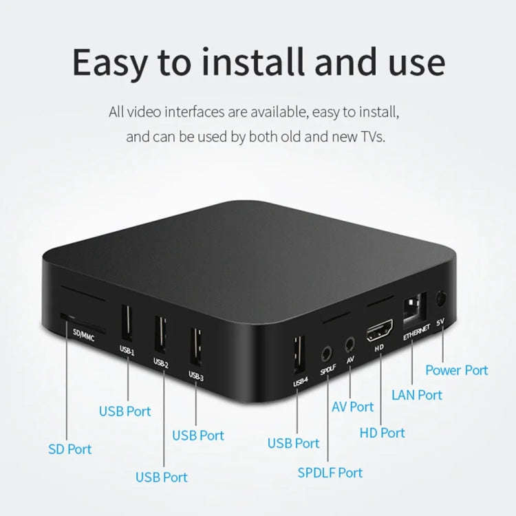 MXQ Pro RK3228A Quad-Core CPU 4K HD Network Set-Top Box, RAM:2GB+16GB(EU Plug)