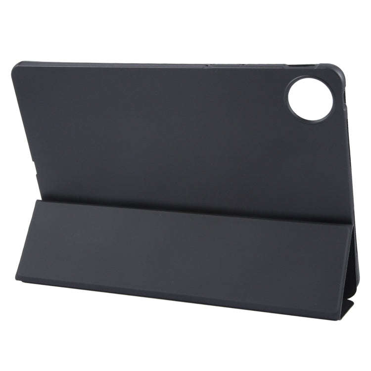 For Huawei MatePad Pro 11 2022/2024 Tri-fold Silicone Leather Tablet Case(Black)