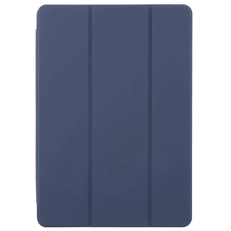 For Huawei MatePad Pro 12.2 Tri-fold Silicone Leather Tablet Case(Dark Blue)