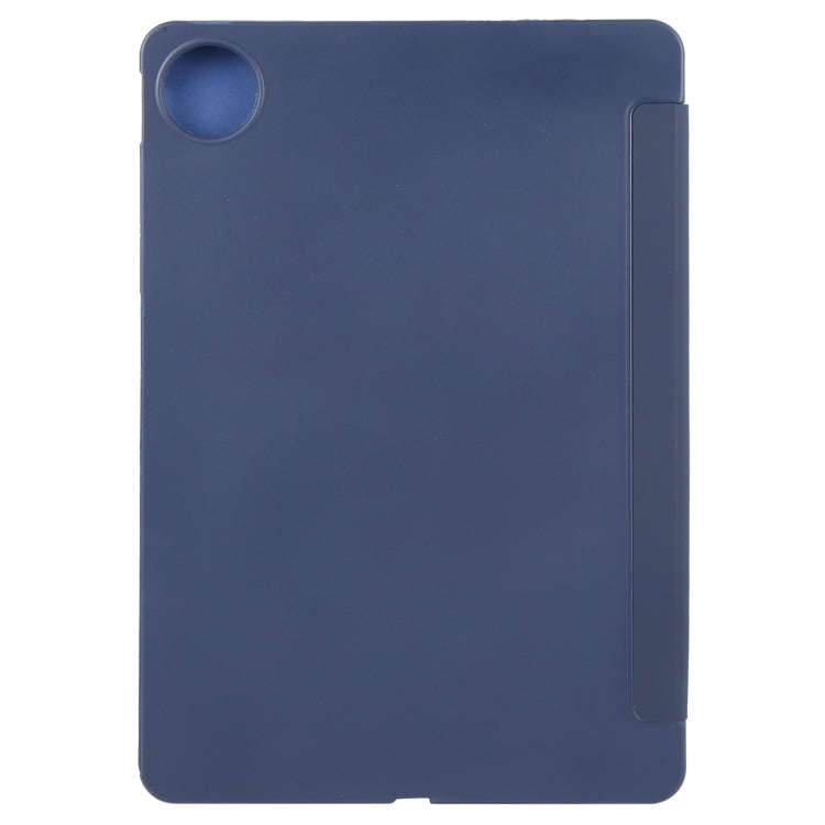 For Huawei MatePad Pro 12.2 Tri-fold Silicone Leather Tablet Case(Dark Blue)