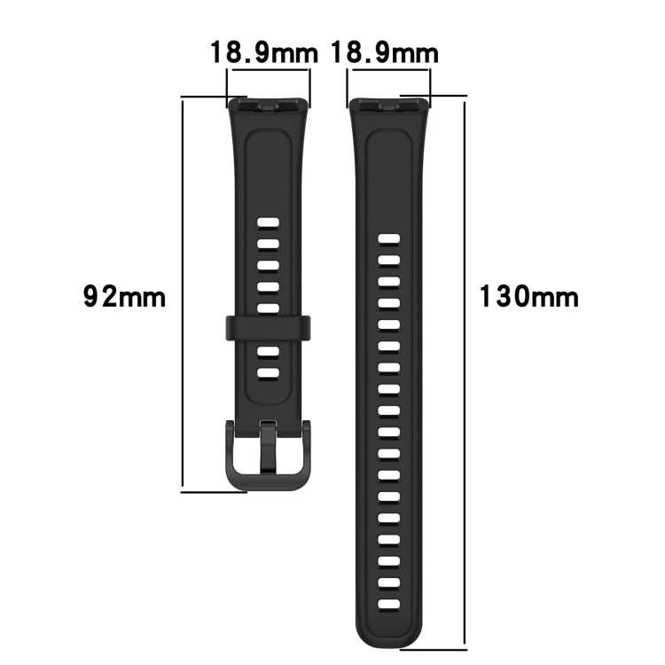 For Huawei Band 10 / 9 / 8 Solid Color Colorful Buckle Silicone Watch Band(Light Pink)