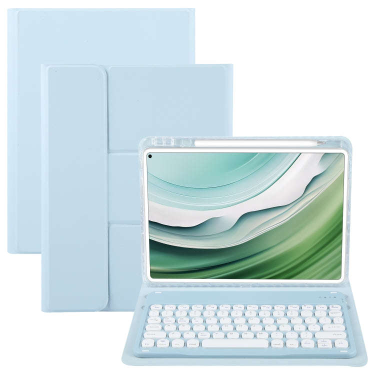 For Huawei MatePad Pro 11 2024 / 2022 Round Button Bluetooth Keyboard Rotatable Holder Leather Ca...