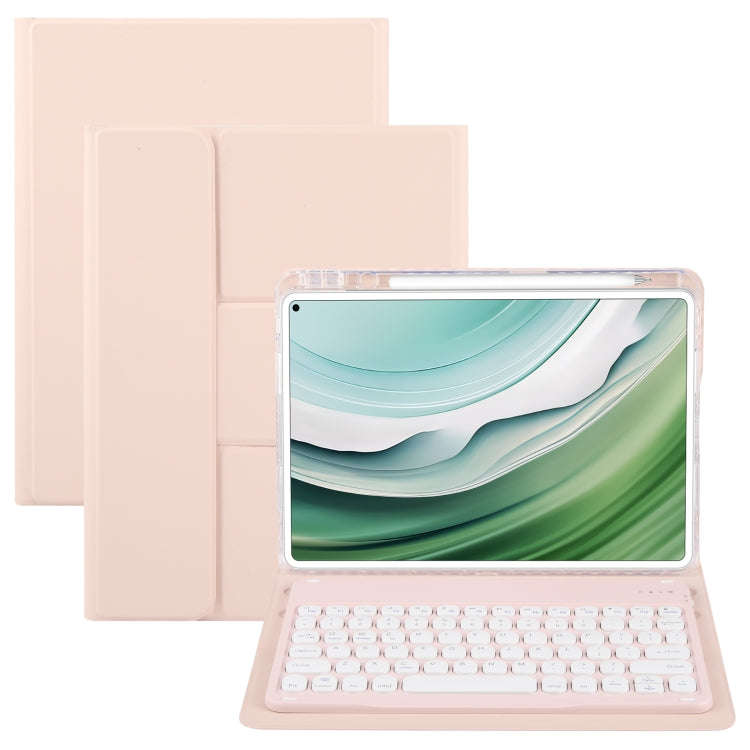 For Huawei MatePad Pro 11 2024 / 2022 Round Button Bluetooth Keyboard Rotatable Holder Leather Ca...
