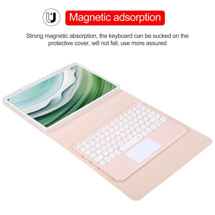 For Huawei MatePad Pro 11 2024 / 2022 Round Button Bluetooth Keyboard Rotatable Holder Leather Ca...