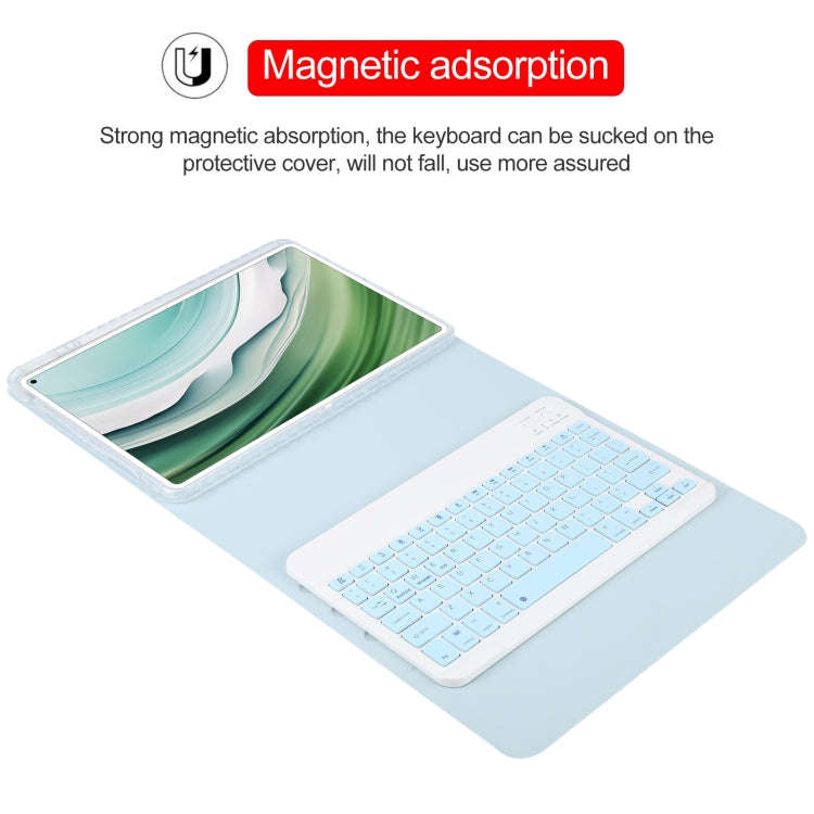 For Huawei MatePad Pro 11 2024 / 2022 Square Button Bluetooth Keyboard Rotatable Holder Leather C...