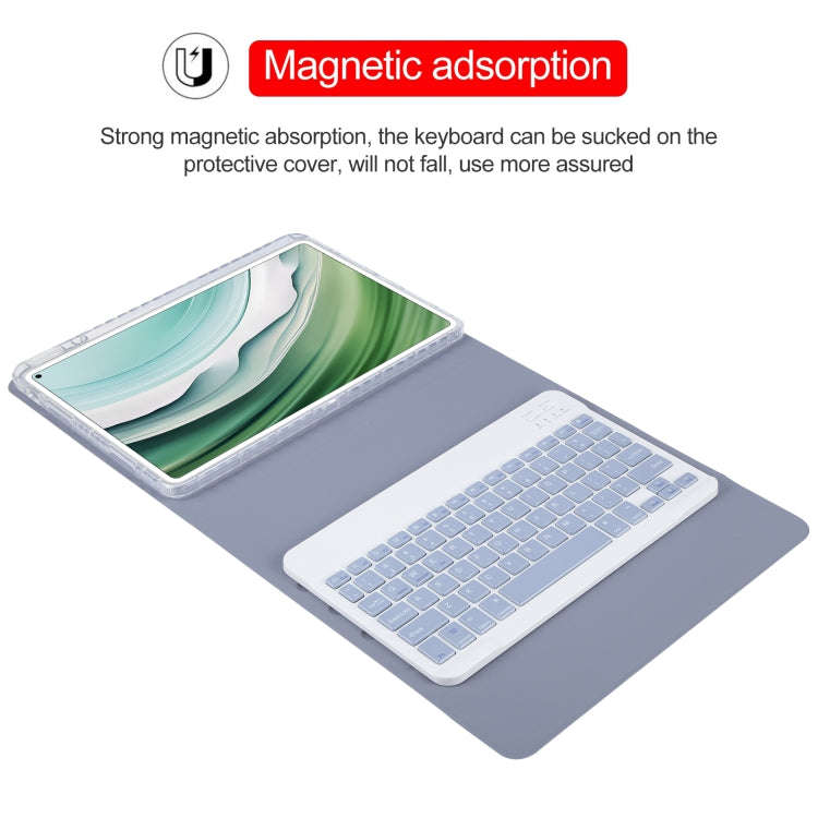 For Huawei MatePad Pro 11 2024 / 2022 Square Button Bluetooth Keyboard Rotatable Holder Leather C...