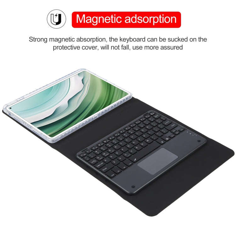 For Huawei MatePad Pro 11 2024 / 2022 Square Button Bluetooth Keyboard Rotatable Holder Leather C...