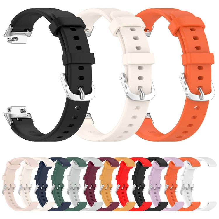 12mm Universal Solid Color Silver Buckle Silicone Watch Band(Starlight)